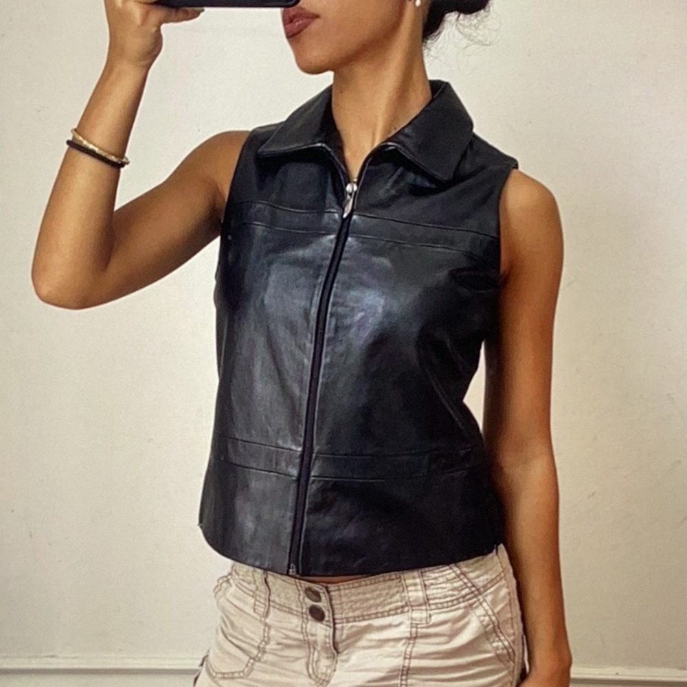 Venus Williams Black Leather Vest